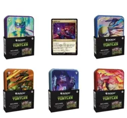 Magic the Gathering TMNT 5 Tin Booster Collection 15 Play Booster Packs Sealed - Image 2