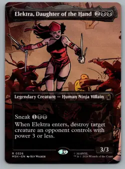Elektra, Daughter of the Hand (Borderless) 326 Marvel Super Heroes Magic: NM - Image 1