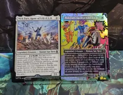 Nick Fury, Agent of S.H.I.E.L.D. (Borderless) (0314) Foil plus bonus regular. - Image 1