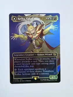 MTG Kefka, Court Mage Kefka, Ruler of Ruin #0398 - Foil - Borderless, NM-Min - Image 1