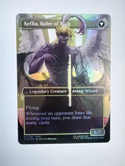 MTG Kefka, Court Mage Kefka, Ruler of Ruin #0398 - Foil - Borderless, NM-Min - Image 2