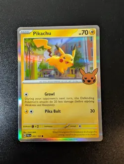 Pikachu 062/193 Holo Common Trick or Trade BOOster 2023 Pokemon Near Mint - Image 1