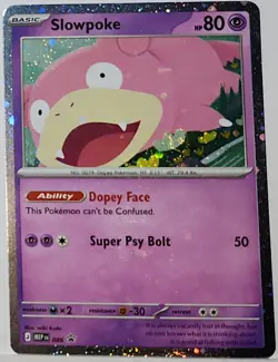 Swirls 🌀 Slowpoke 086 Cosmos Holo Heavily Bleed Error Rare Pokemon TCG ✨ - Image 1