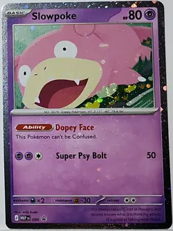 Swirls 🌀 Slowpoke 086 Cosmos Holo Heavily Bleed Error Rare Pokemon TCG ✨ - Image 4