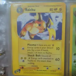 Pokemon TCG Expedition Raichu 061/165 Rare Regular EN 80HP e-Reader - Image 1