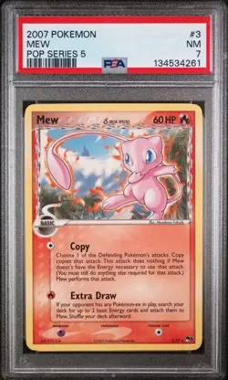 2007 Pokemon POP Series 5 Delta Species Mew #3 PSA 7 - Image 1