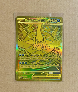 Mega Darkrai EX 120/084 Pokemon Pitch Black Hyper Rare Gold Full Art English - Image 1