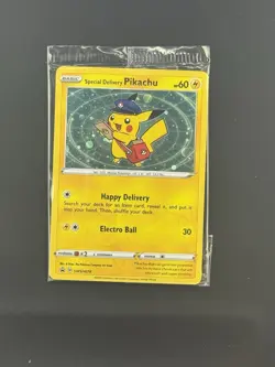 Special Delivery Pikachu SWSH074 Holo Promo English SEALED Pokemon TCG - Image 1
