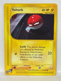 Pokemon Voltorb Aquapolis Non-Holo 115/147 - LP - Image 1