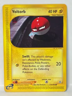 Pokemon Voltorb Aquapolis Non-Holo 115/147 - LP - Image 3