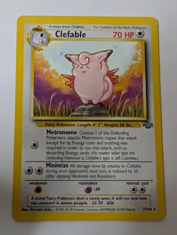 Clefable 17/64 Rare Jungle Pokemon 1st Edition Lightly Played - Image 1