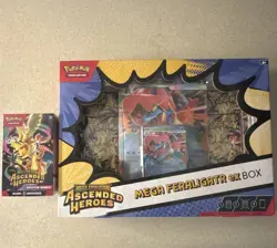 Pokemon TCG Mega Evolution Ascended Heroes Mega Feraligatr ex Box+booster bundle - Image 1
