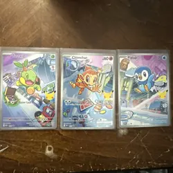 Pokemon TCG First Partner Illustration Collection Series 1 Gen 4 Sinnoh Starters - Image 1