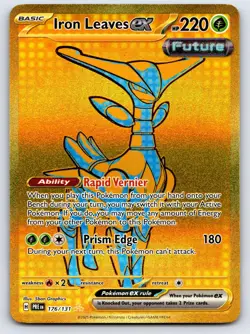 Iron Leaves ex 176/131 Holo Hyper Rare Prismatic Evolutions Pokemon Holo NM - Image 1