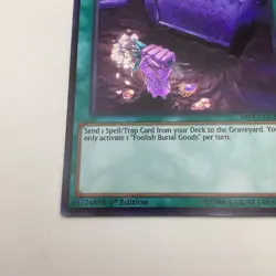 Foolish Burial Goods MP17-EN218 1st Edition Secret Rare LP Yugioh - Image 3