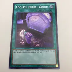 Foolish Burial Goods MP17-EN218 1st Edition Secret Rare LP Yugioh - Image 1