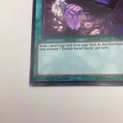 Foolish Burial Goods MP17-EN218 1st Edition Secret Rare LP Yugioh - Image 3