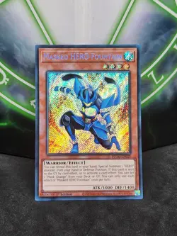 Yugioh Masked HERO Fountain BLGG-EN029 Secret Rare 1st Edition NM - Image 1