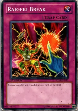 Raigeki Break 5DS2-EN036 5D's Starter Deck 2009 Yu-Gi-Oh 1st Edition MP - Image 1
