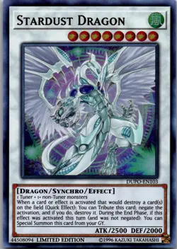 Stardust Dragon DUPO-EN103 Ultra Rare Duel Power Yu-Gi-Oh Limited Lightly Played - Image 1