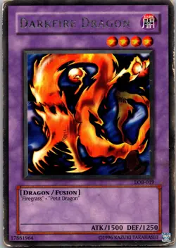 Darkfire Dragon LOB-EN019 Legend of Blue Eyes White Dragon Yu-Gi-Oh Unlimited MP - Image 1