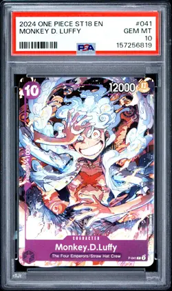 2024 ONE PIECE STARTER DECK ST18-PURPLE MONKEY D. LUFFY MONKEY D. LUFFY PSA 10 - Image 1