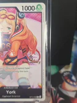 York One Piece Carrying On His Will 3rd Anniversary Tournament Promo OP13-094 NM - Image 2