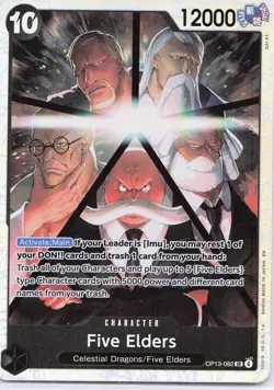 ONE PIECE Five Elders #OP13-082 Foil Carrying On His Will NM - Image 1