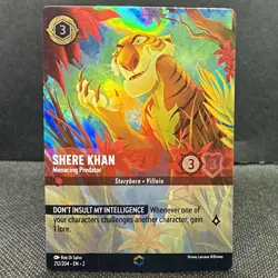 Disney Lorcana TCG Shere Khan Menacing Predator 212/204 Foil EN Jungle Book - Image 1