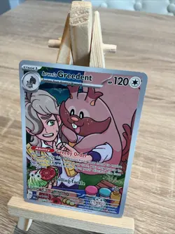 Pokemon TCG S&V Destined Rivals Arven's Greedent Card 205/182 IR - Image 1