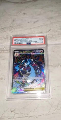 2025 POKEMON PROMO ULTRA-PREMIUM COLLECTION #023 MEGA CHARIZARD X EX PSA 9 - Image 1