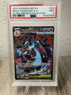 MEGA CHARIZARD X EX #023 PSA 9 2025 Pokemon MEP EN ULTRA PREMIUM COLLECTION SP - Image 1