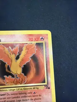 Moltres Pokemon (Lavados German) 27/62 Fossil Set Non-Holo Vintage Rare Card - Image 3