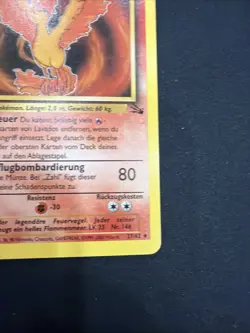 Moltres Pokemon (Lavados German) 27/62 Fossil Set Non-Holo Vintage Rare Card - Image 4