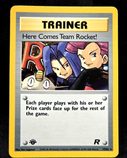 2000 Pokemon Trainer 1st Edition Holo Card Here Comes Team Rocket 15/82 Rare - Image 3