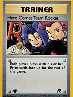 2000 Pokemon Trainer 1st Edition Holo Card Here Comes Team Rocket 15/82 Rare - Image 4