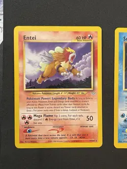 Pokemon Neo Revelation Entei Suicune Raikou 3-Card Lot 2000 EN 17 22 27 Vintage - Image 2