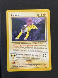 Pokemon Neo Revelation Entei Suicune Raikou 3-Card Lot 2000 EN 17 22 27 Vintage - Image 5