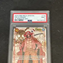 One Piece Card Game Gol.D.Roger Alternate Art OP09-118 PSA 9 - Image 2