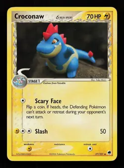 Croconaw 27/101 Uncommon Dragon Frontiers Pokemon Card - Image 1