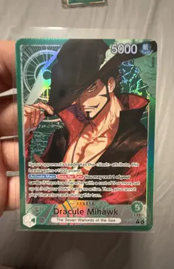 Dracule Mihawk - OP14-020 (Alternate Art) OP14-020 The Azure Sea's Seven Foil - Image 1
