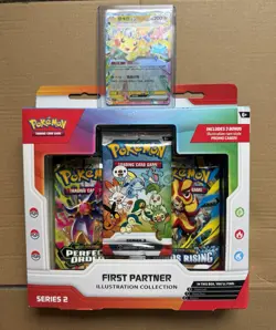 Pokemon First Partner Illustration Collection Series 2 + Pikachu EX #054 csv9C - Image 1