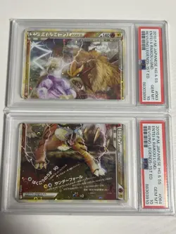 Pokemon card Raikou Entei legend set 063/080 064/080 L2 PSA 10 - Image 1