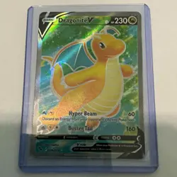 Pokemon TCG Dragonite V 076/078 Pokemon GO Ultra Rare Full Art Holo - Image 1