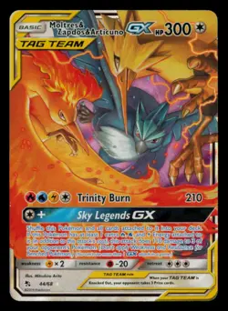 Moltres & Zapdos & Articuno GX 44/68 Holo GX Rare Hidden Fates Pokemon Near Mint - Image 1