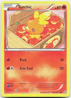 Torchic RC5/RC25 Holo Common Legendary Treasures: Radiant Collection Pokemon LP - Image 1