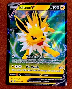 Eevee-lutions V 3 Card Lot-Jolteon v, Eevee V, Leafeon V SWSH Pokemon Near Mint - Image 3