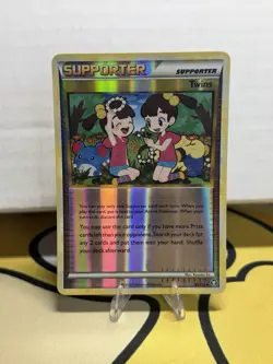 Twins 89/102 Reverse Holo HGSS Triumphant Pokemon Card MP - Image 1