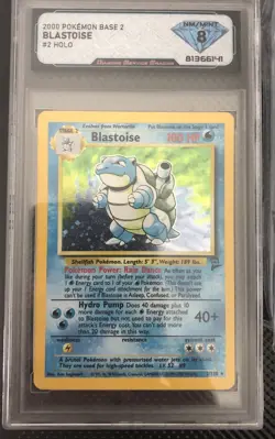 BLASTOISE 1999 Pokemon Base Set Unlimited Holo Rare 2/130 DSG 8 MAKE OFFER - Image 1