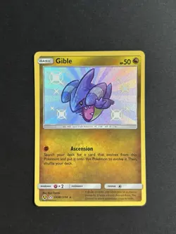 Pokemon Co. Pokemon TCG Gible SV38/SV94 Hidden Fates Shiny Holo HP50 ENG 2019 - Image 1